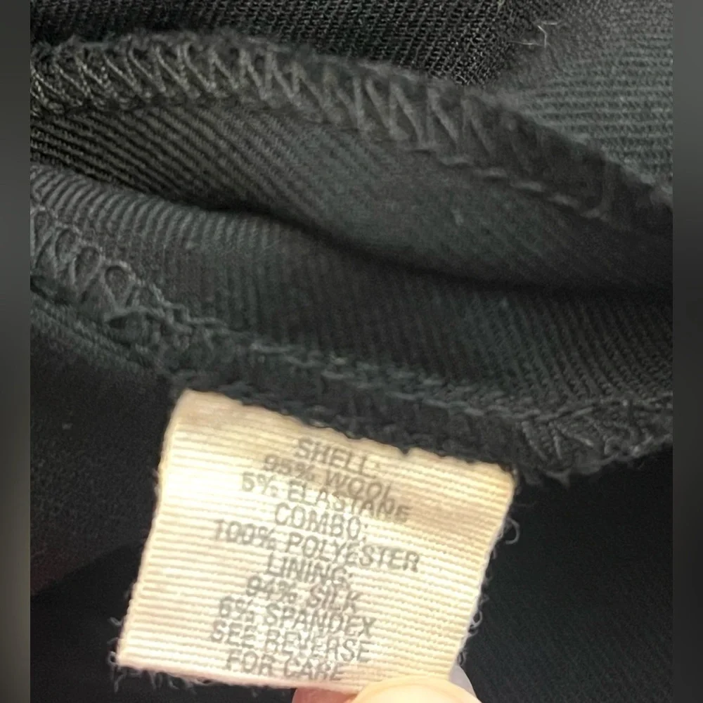 Elizabeth and James Elegant Black and Tan Strapless Wool Lace Mini Dress Size 6 - Picture 16 of 16